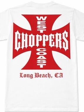 West Coast Choppers Graphic Short Sleeve Tee - White/Red New Vintage Size XL